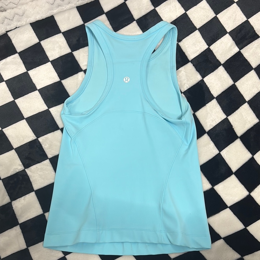 lululemon athletica Blue Fitted Cut Out Tank Top BRAND NEW